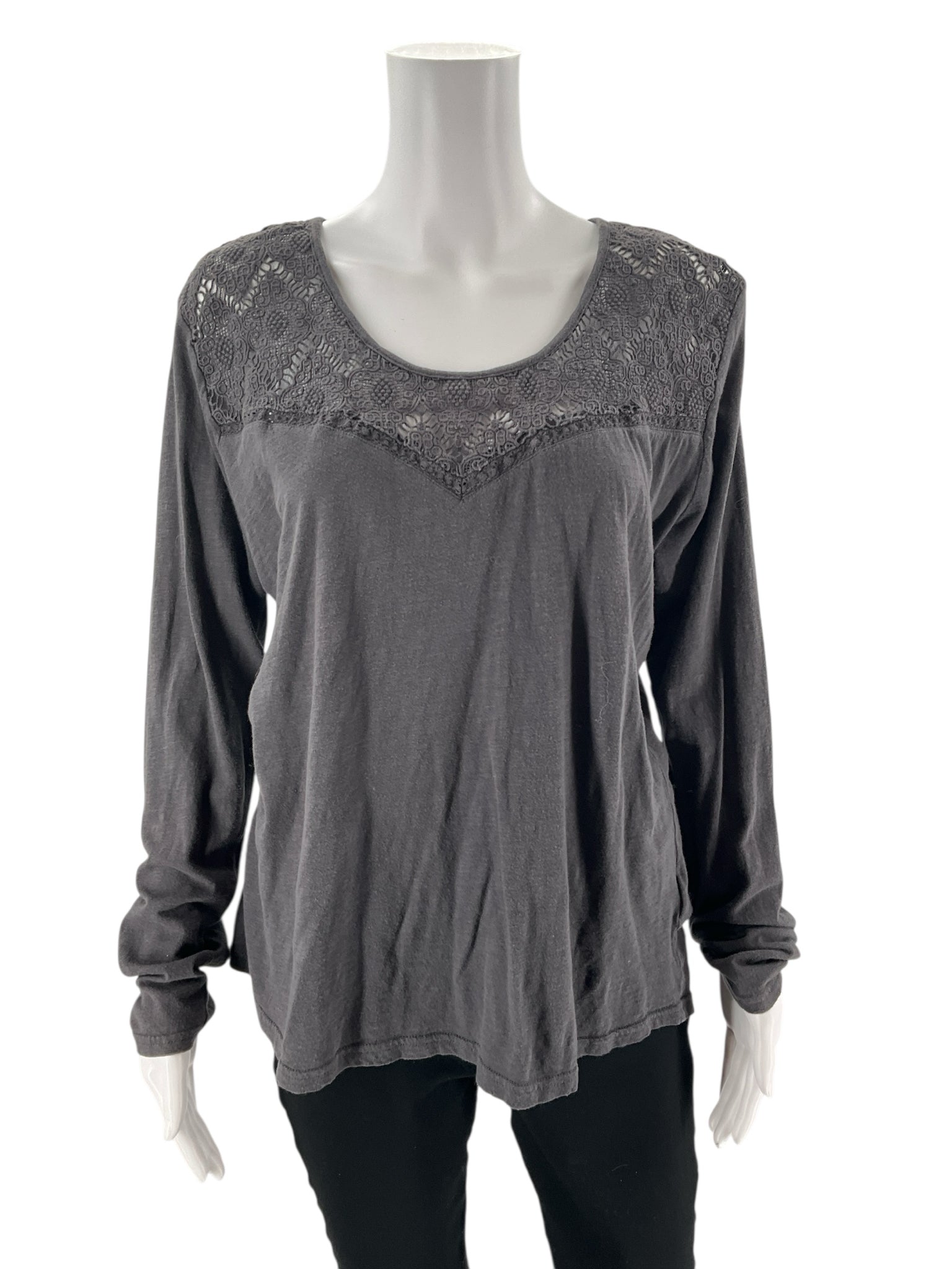 Kuhl - Gray Lace Pre-Owned Ladies Casual Top - Size XL