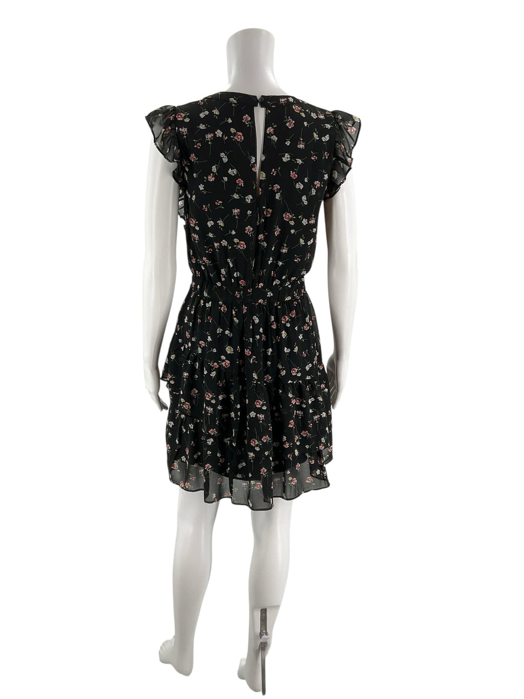 Sugar Lips Black Floral Pre-Owned Ladies Dress - Size Small