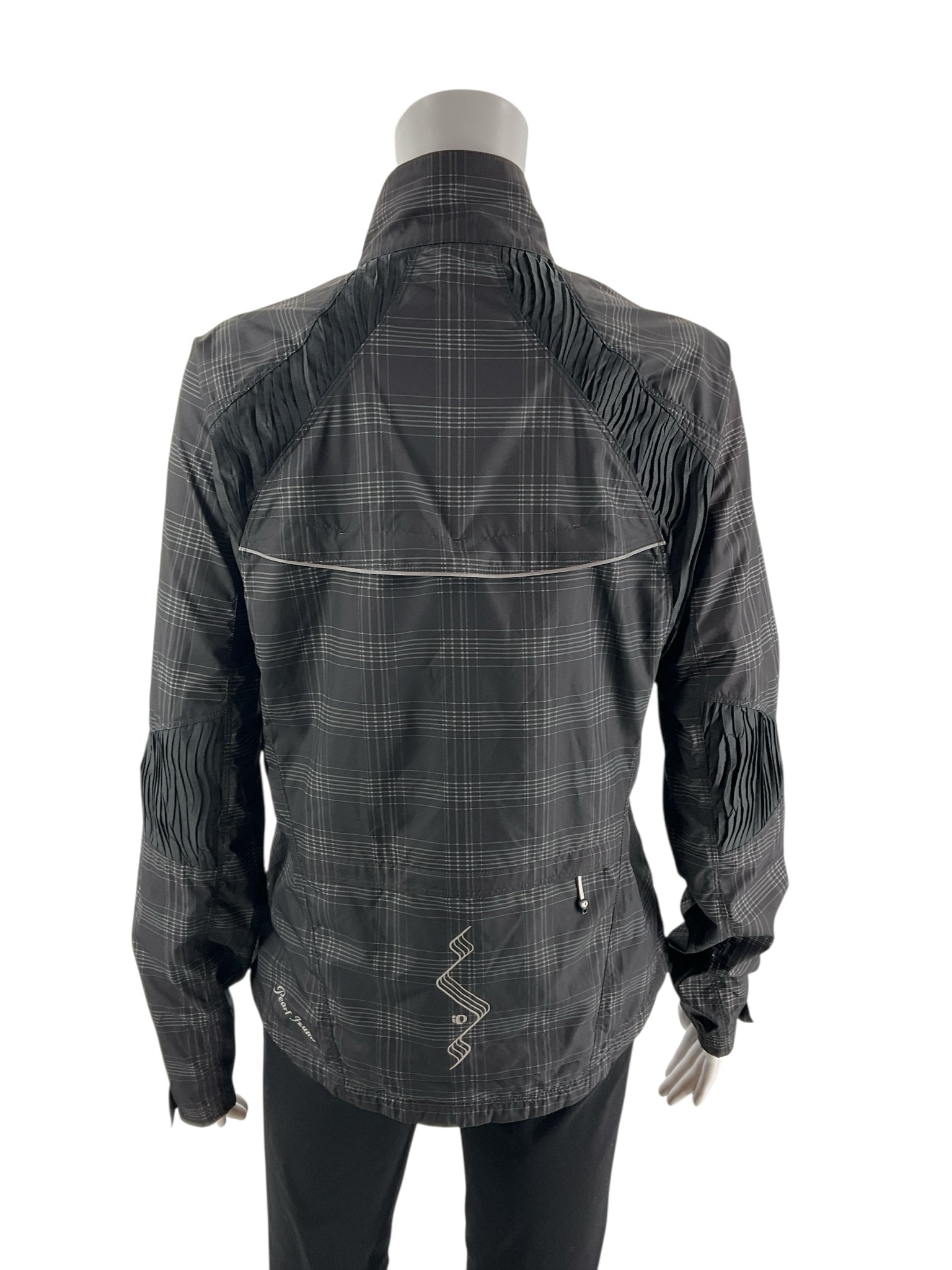 Pearl iZumi Black/Gray Plaid Pre-Owned Ladies Jacket - Size Small