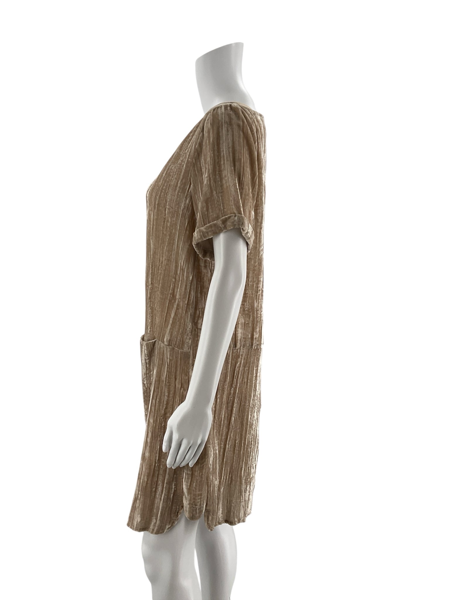 Floreat Cream Velvet Pre-Owned Ladies Dress - Size XS