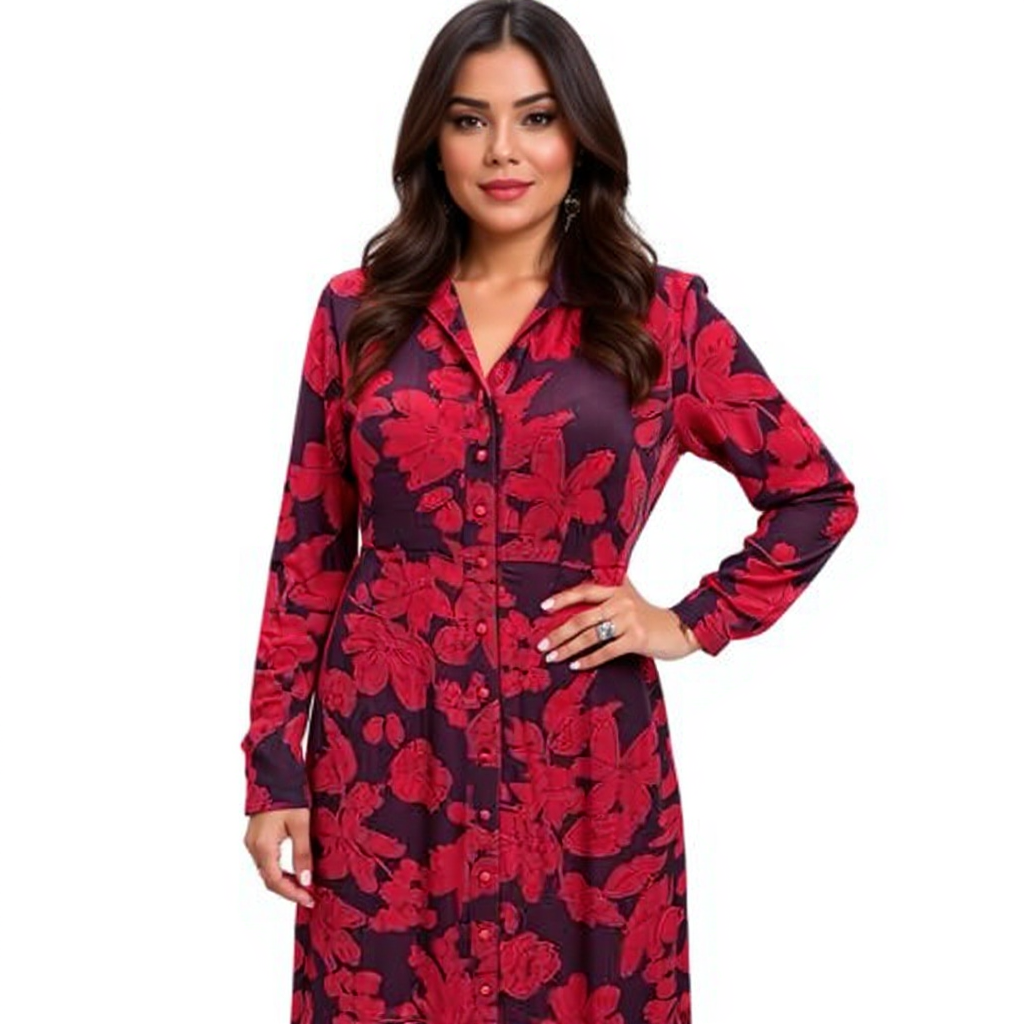 Cabi Red Floral Pre-Owned Ladies Dress - Size Small