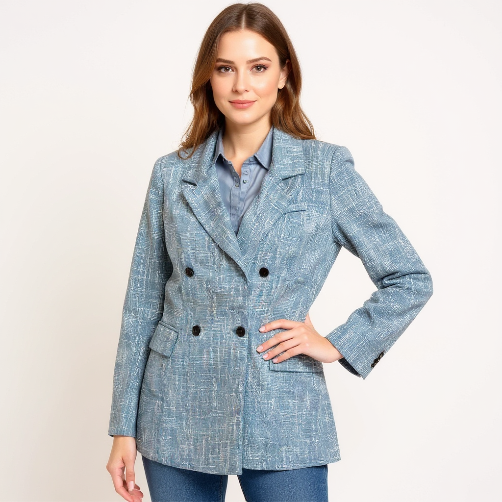 HYFVE Blue Pre-Owned Ladies New with Tags Blazer - Size Large