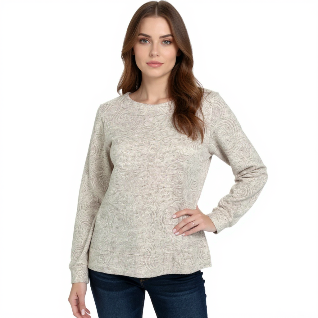 Croft & Barrow Blush Solid Pre-Owned Ladies Top - Size Small Petite