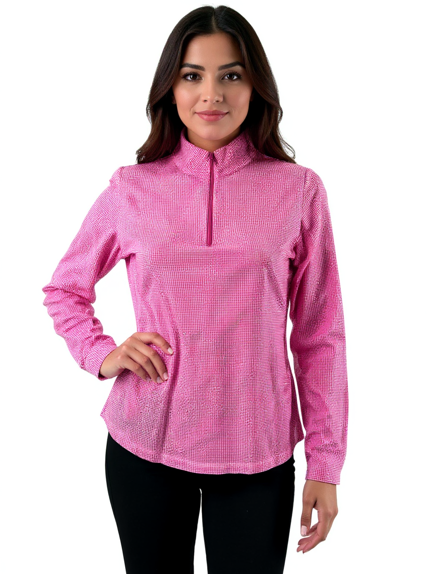 IBKUL White/Pink Checkered Pre-Owned Ladies Jacket - Size Small