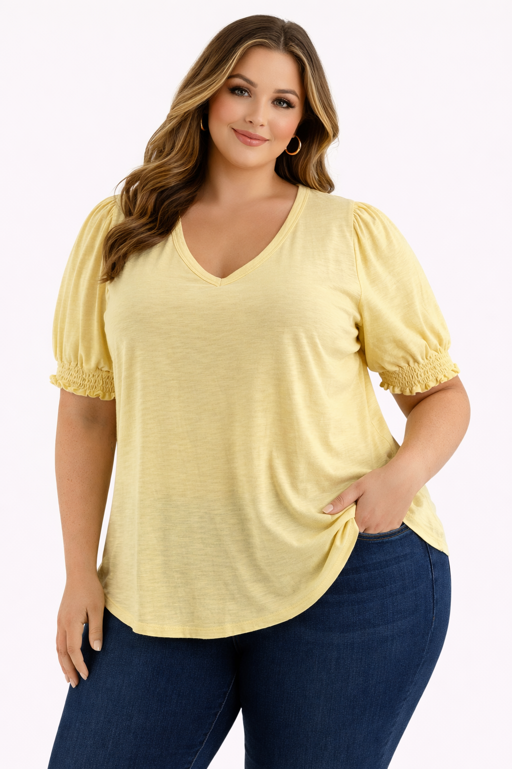Talbots Yellow Solid Pre-Owned Ladies Casual Top -  Size 1X