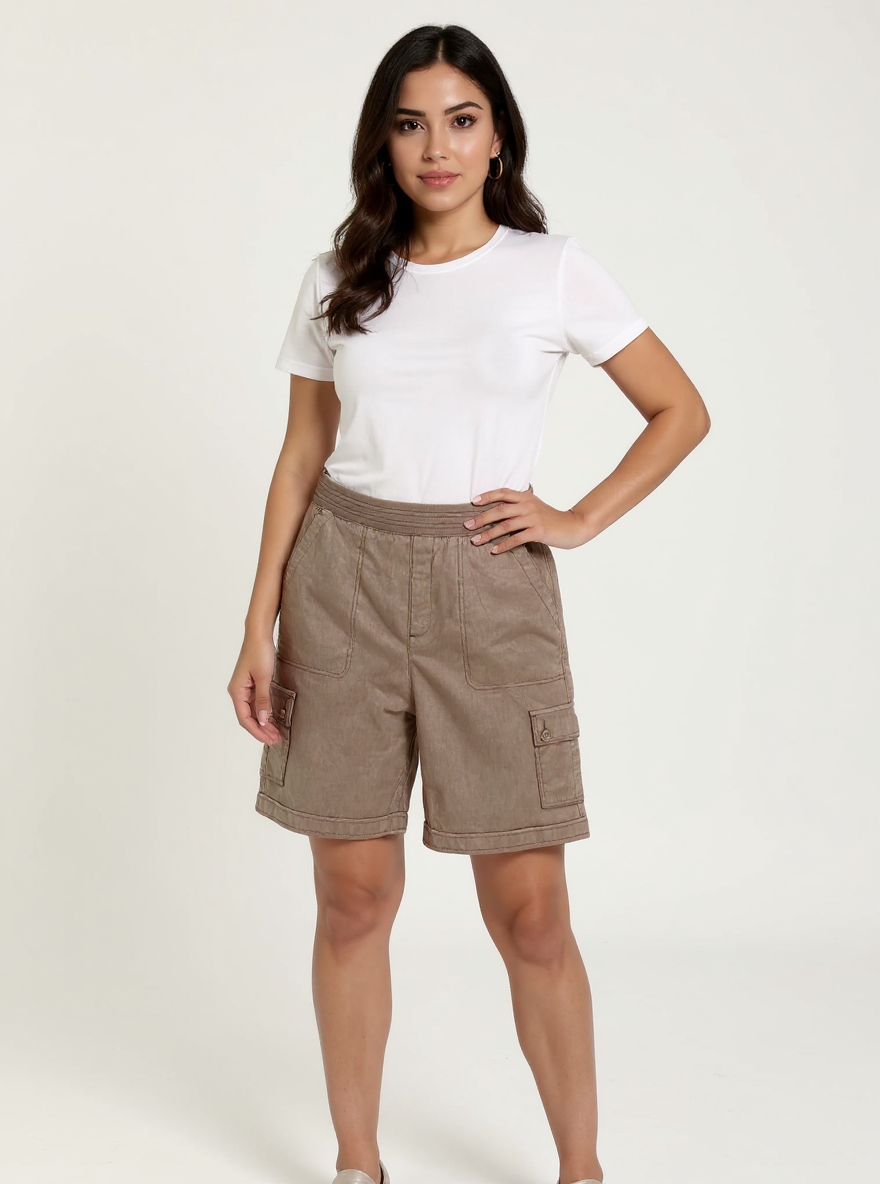 Chico's Tan Solid Pre-Owned Ladies Shorts - Size 10