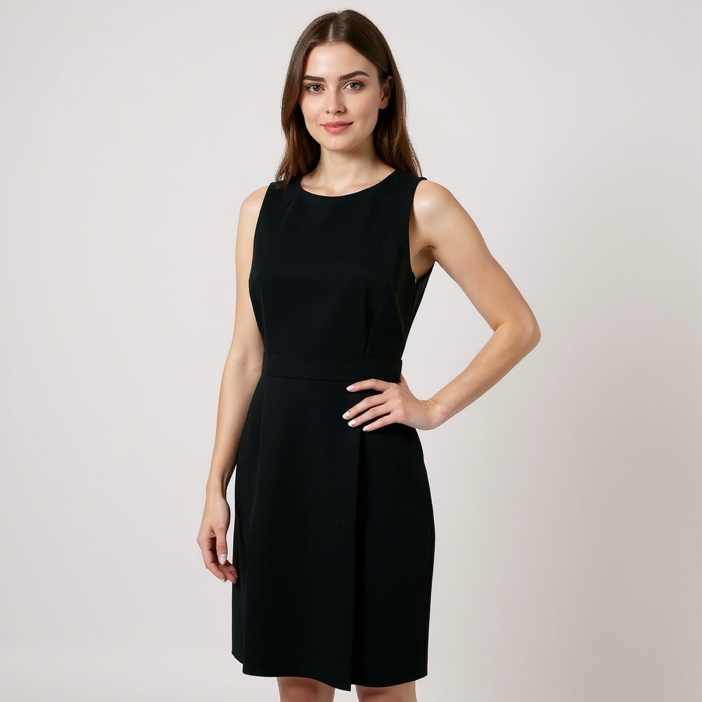 J. Crew Black Solid Wool Dress – Size 4, Excellent Pre-Owned