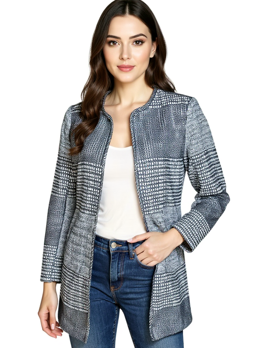 H&M Black/White Pre-Owned Ladies Jacket - Size 6