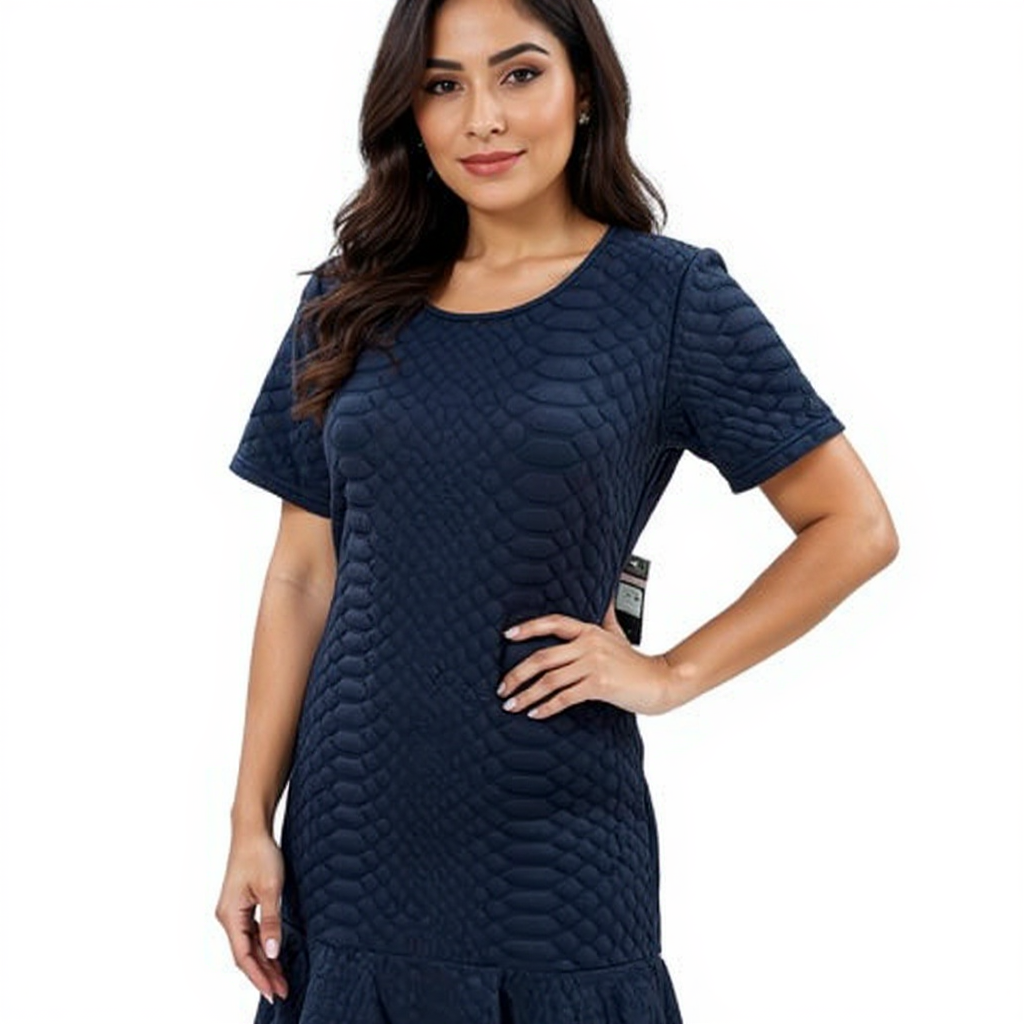 Sharagano Navy Solid Pre-Owned Ladies New with Tags Dress - Size 10