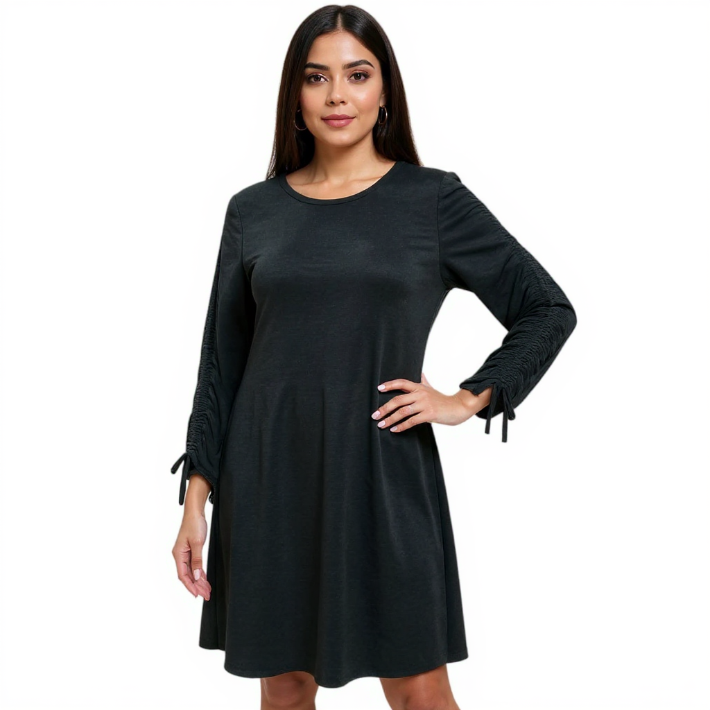 Cupio Charcoal Heathered Ladies Pre-Owned Dress - Size Small