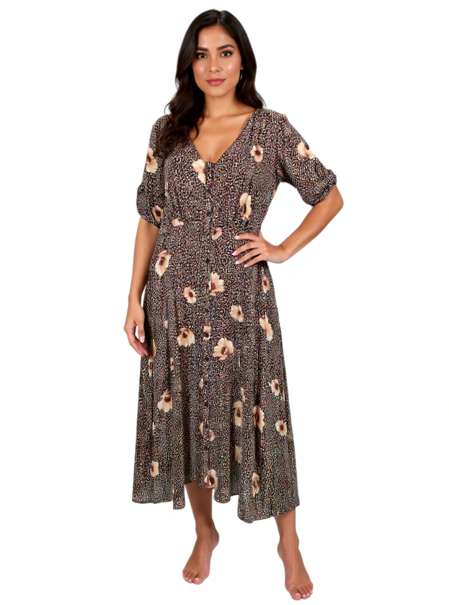 H&M Floral Pre-Owned Ladies Maxi Dress - Size 12