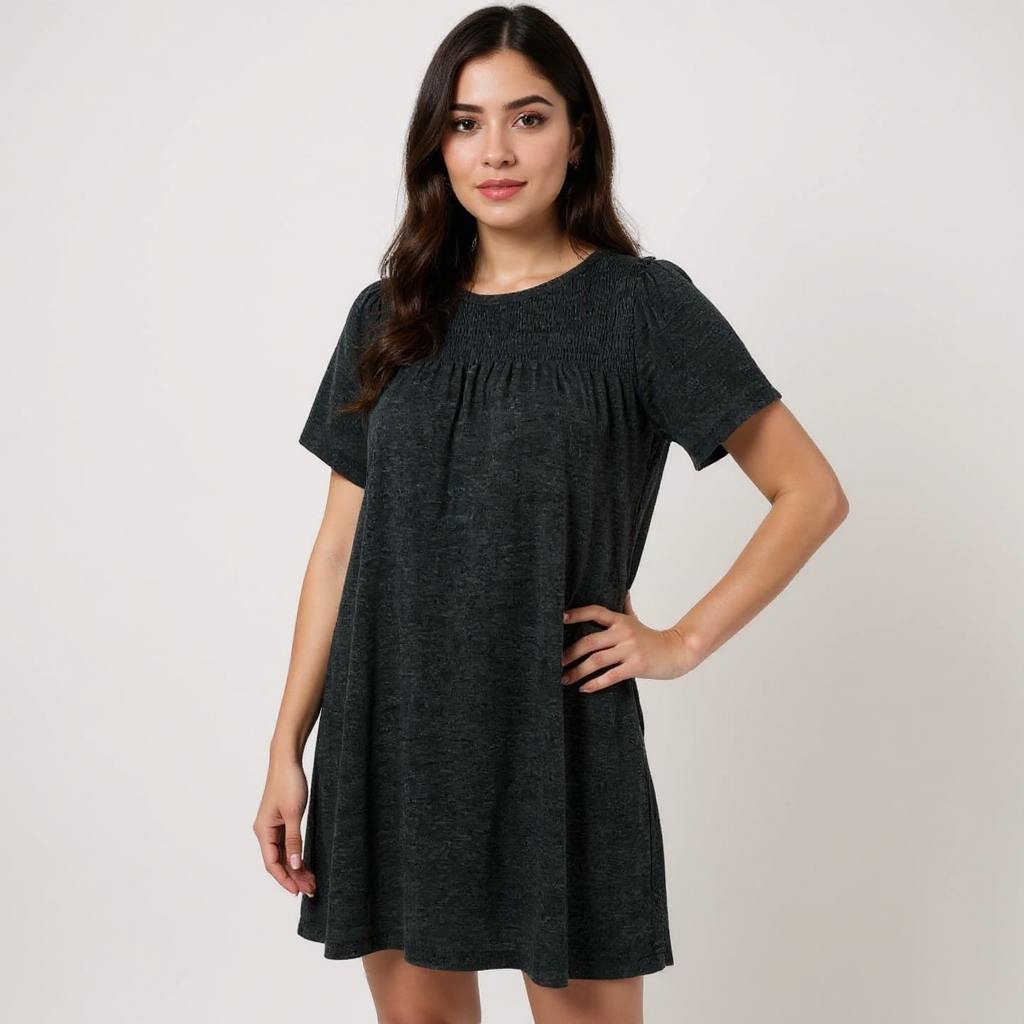 Loft Gray Solid Ladies Pre-Owned Dress - Size Medium Petite