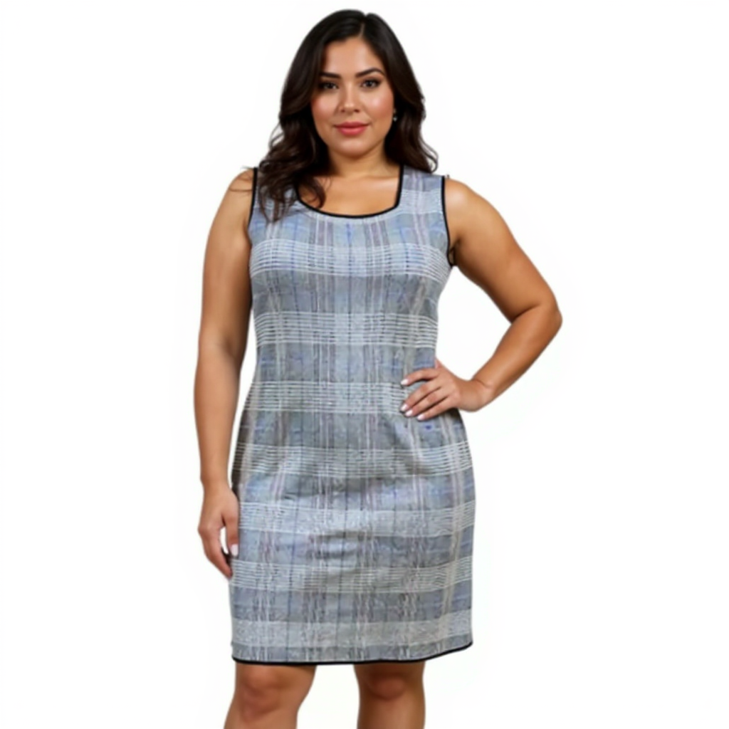 Carlisle White/Black/Blue/Pink Ladies Pre-Owned Dress - Size XL