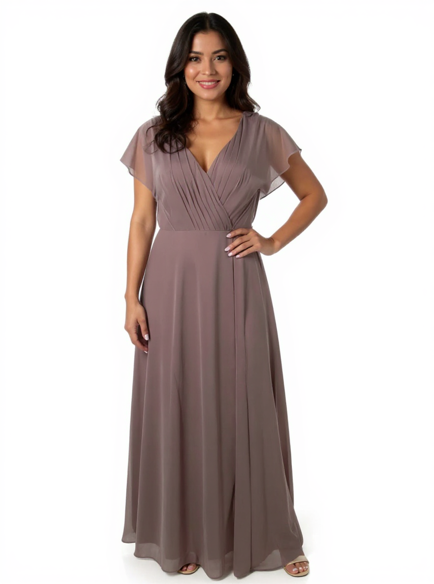 Azazie Purple Solid Pre-Owned Ladies New With Tags Dress - Size 10