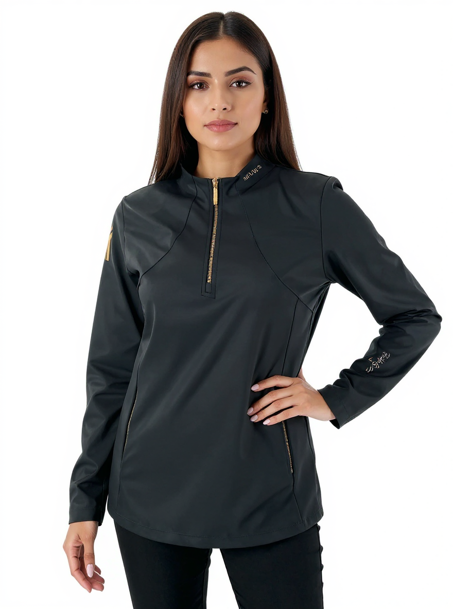 Maximilian Black Solid Pre-Owned Ladies New With Tags Jacket -  Size Large