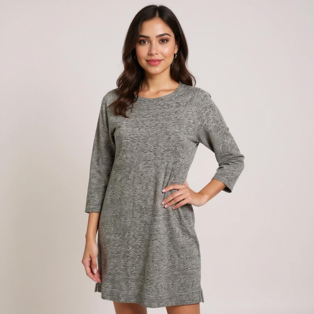 J.Crew Gray Heathered Pre-Owned Ladies Dress – Size XS
