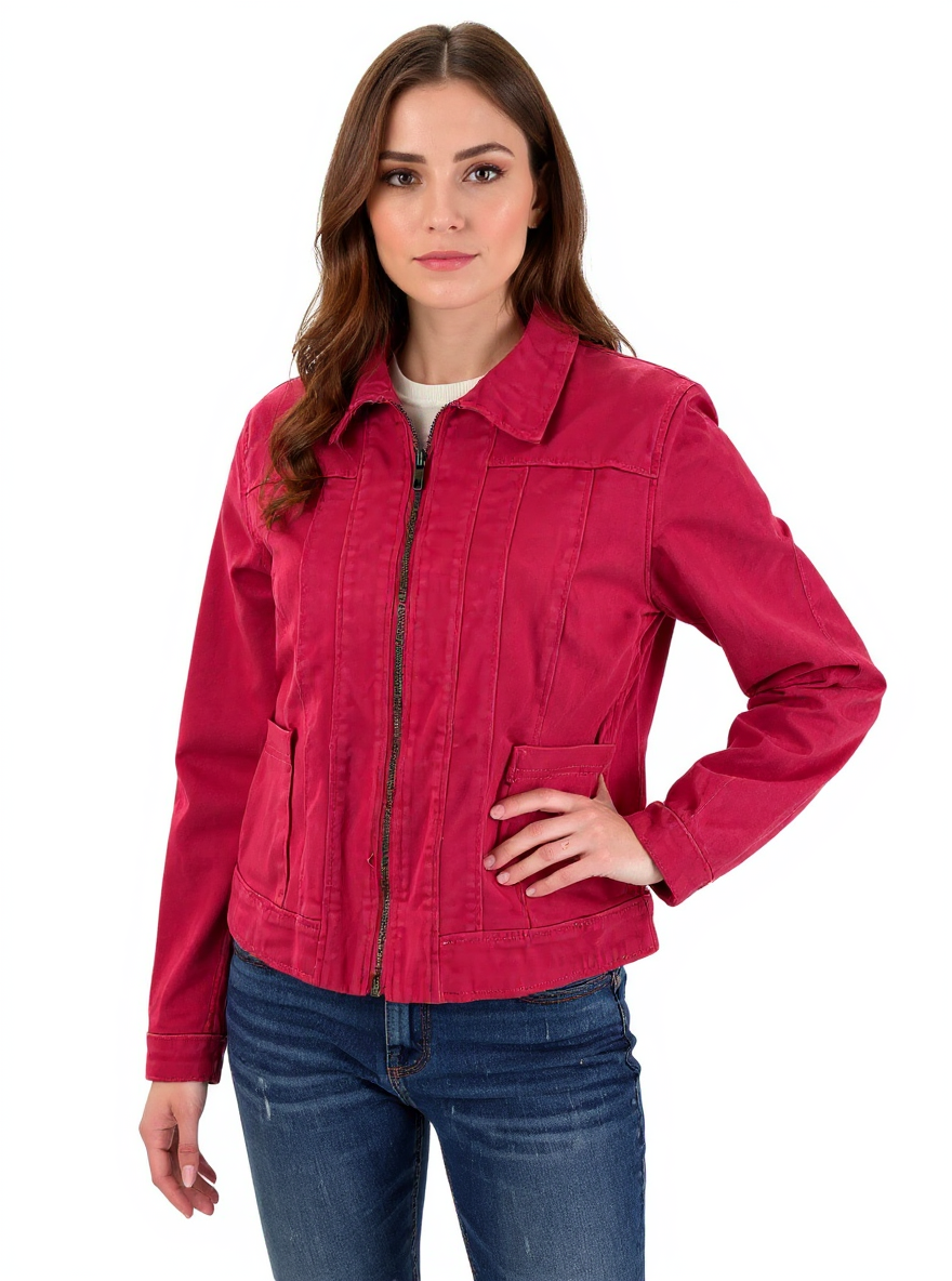Skye's The Limit Pink Solid Pre-Owned Ladies Jacket - Size Large