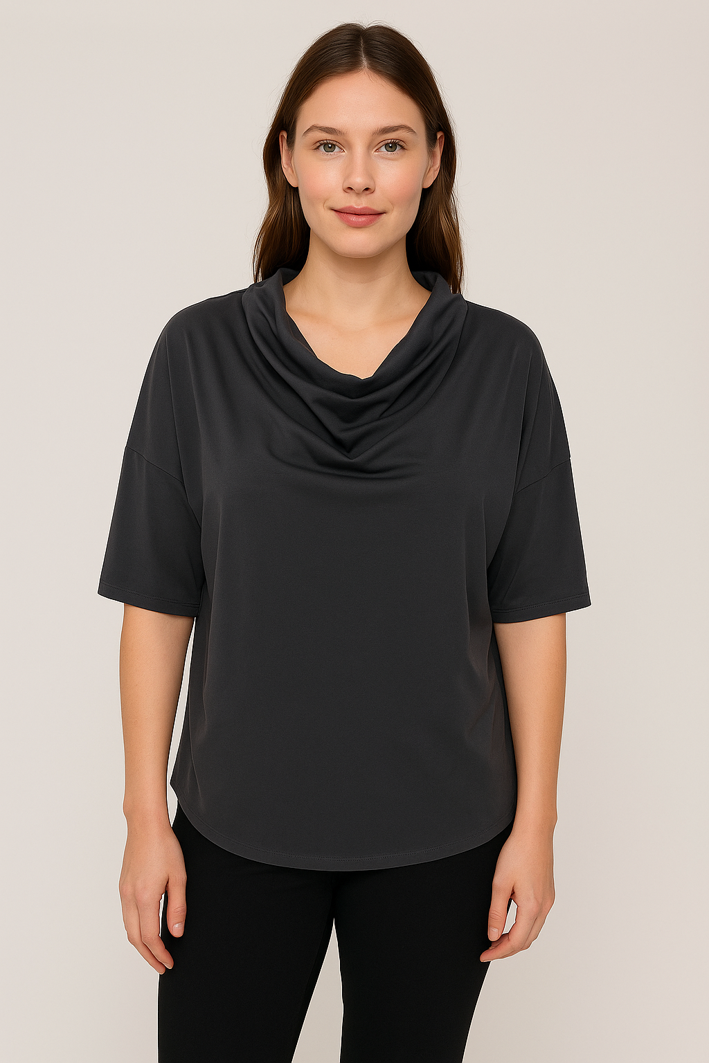 Mango Black Solid Top - Size Small - Margaret’s Fine Consignment