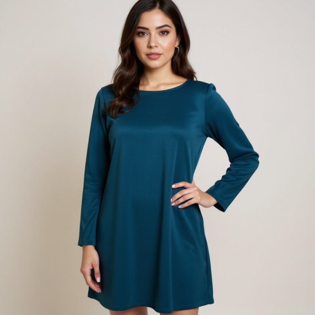 Zara Green Solid Pre-Owned Ladies Dress - Size Large