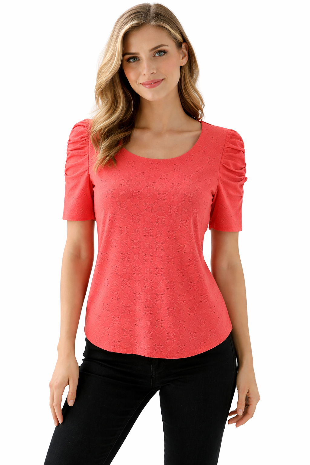 CeCe - Coral Solid Pre-Owned Ladies Casual Top - Size XS