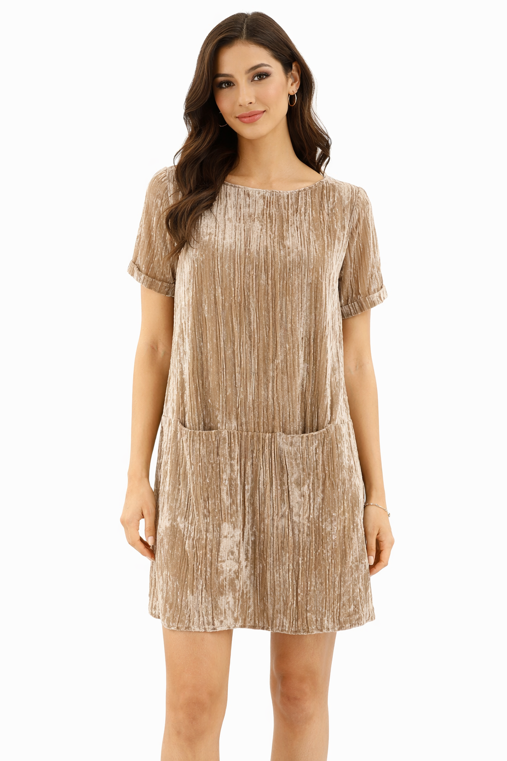 Floreat Cream Velvet Pre-Owned Ladies Dress - Size XS