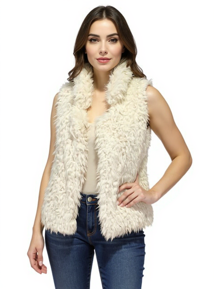 J.J. Winter Cream Pre-Owned Ladies Vest - Size Medium