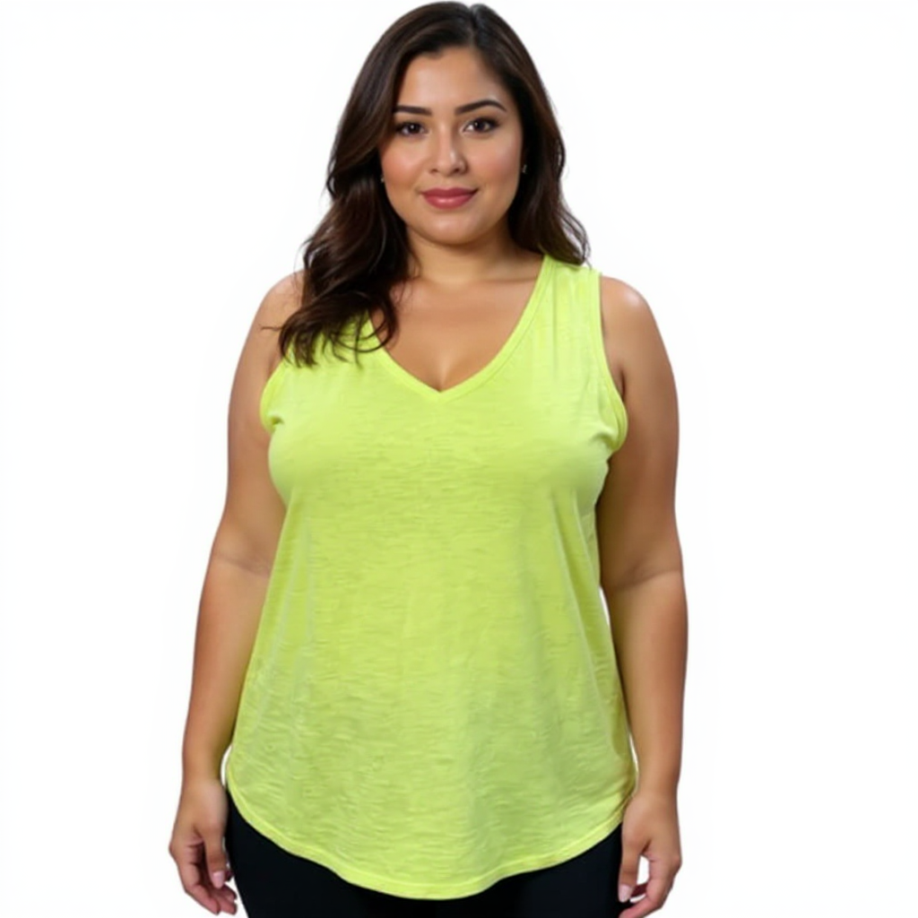 Chico's Lime Solid Pre-Owned Ladies Top - Size XL