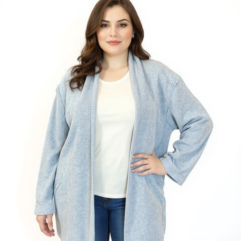 Cabi Light Gray Solid Ladies Pre-Owned Shrug - Size XL