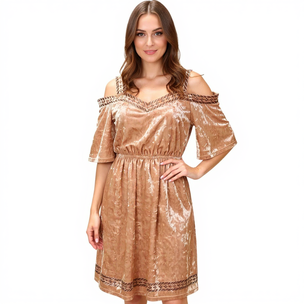Lucky Brand Pink Velvet Pre-Owned Ladies Dress - Size XS