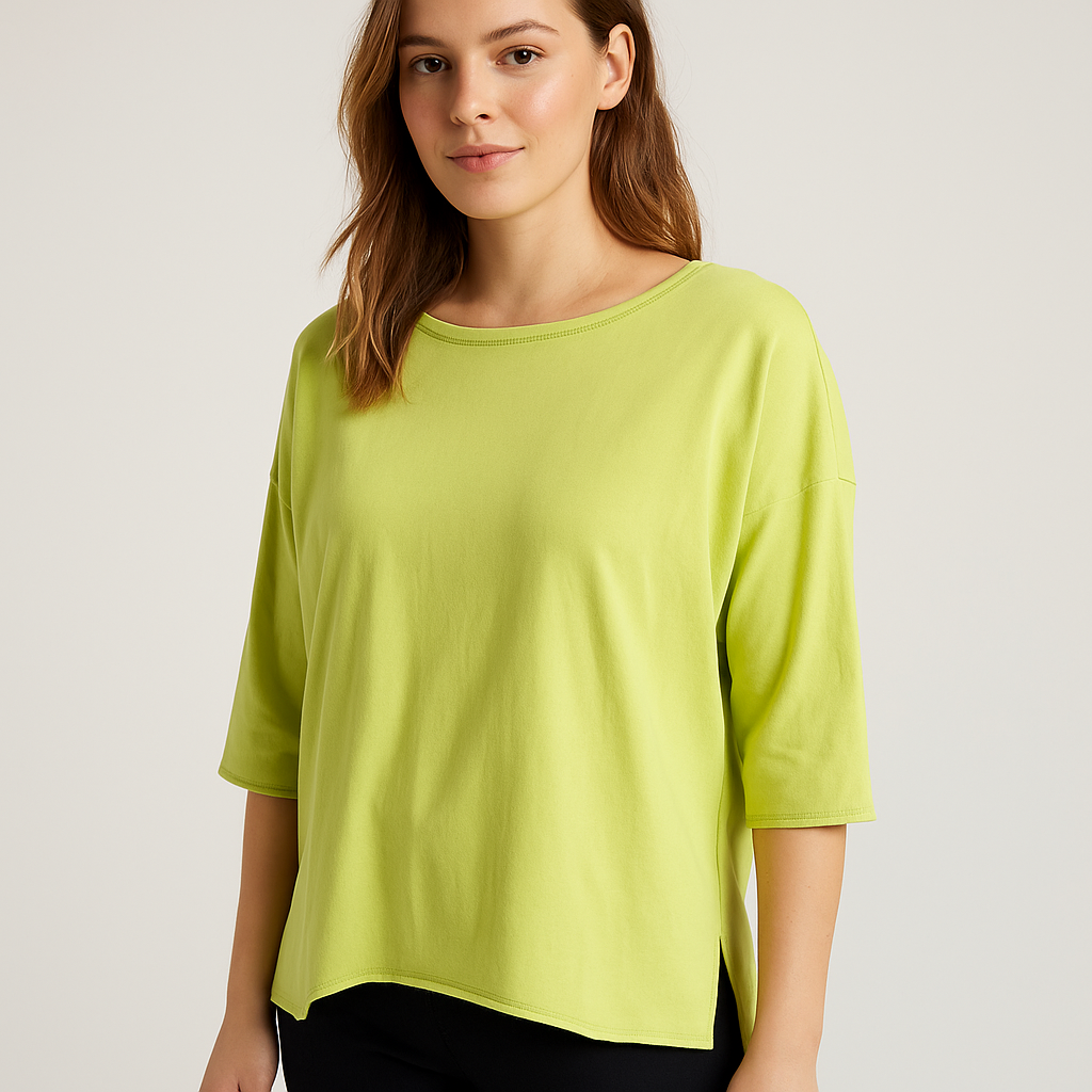 Square Green Solid Top - Size Small - Margaret’s Fine Consignment
