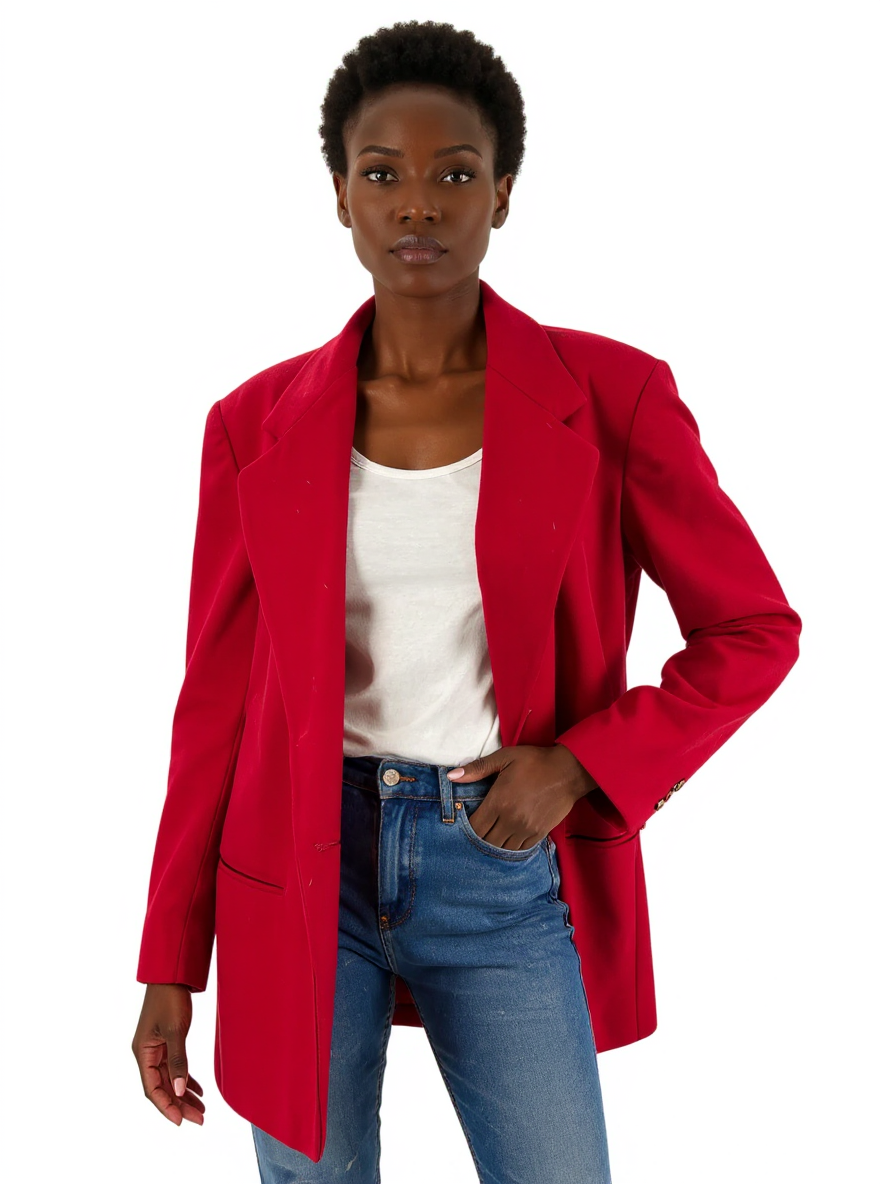 International Scene Red Solid Pre-Owned Ladies Blazer - Size 12
