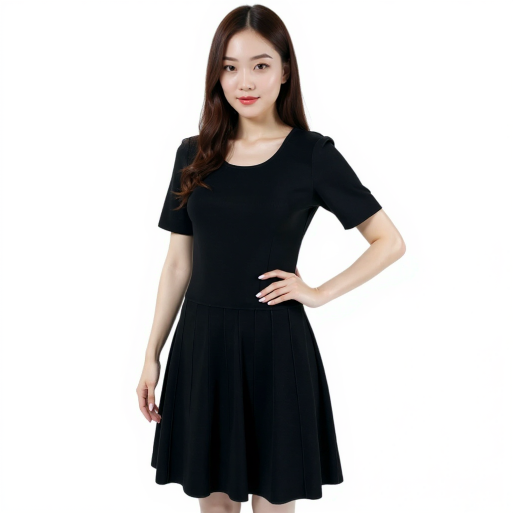 Talbots Black Solid Pre-Owned Ladies New with Tags Dress - Size Medium Petite
