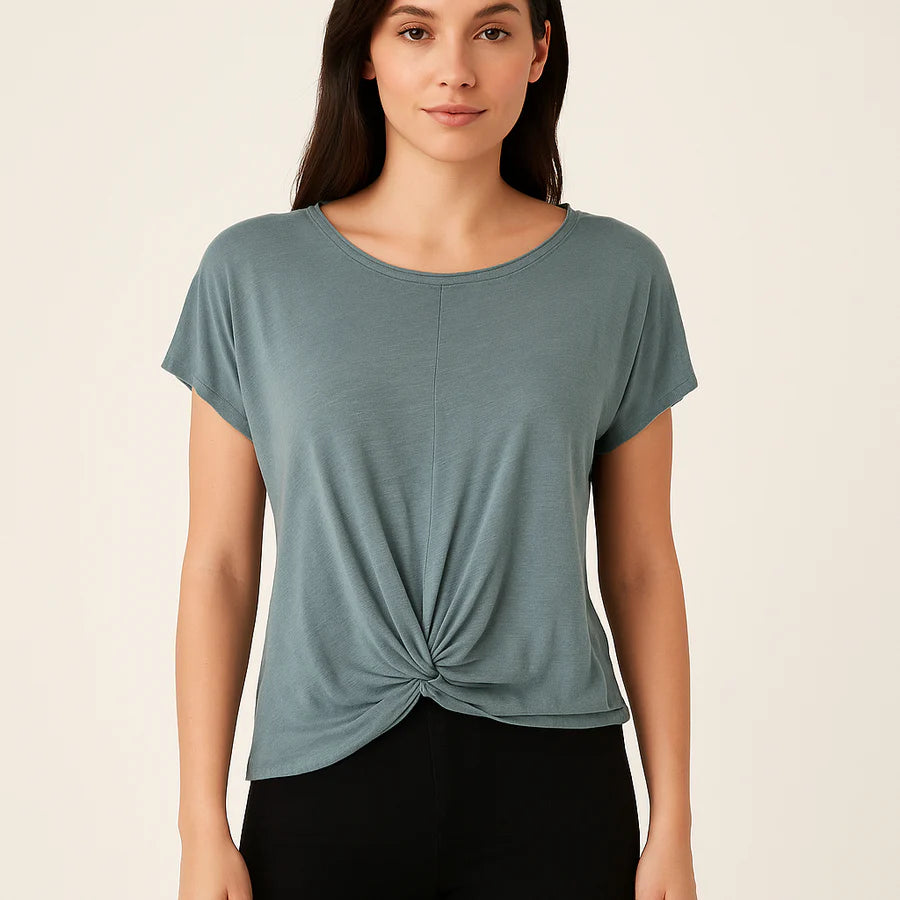 Loft Blue Heathered Pre-Owned Ladies Top - Size Small