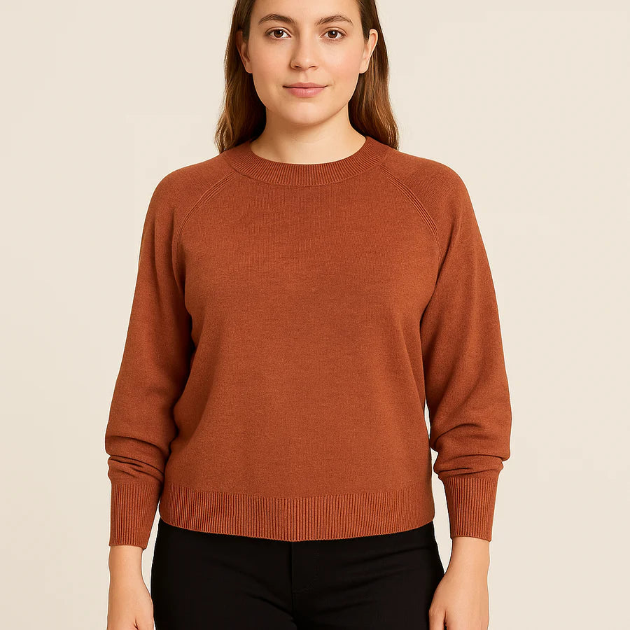 A New Day Burnt Orange Heathered Sweater - Size Small