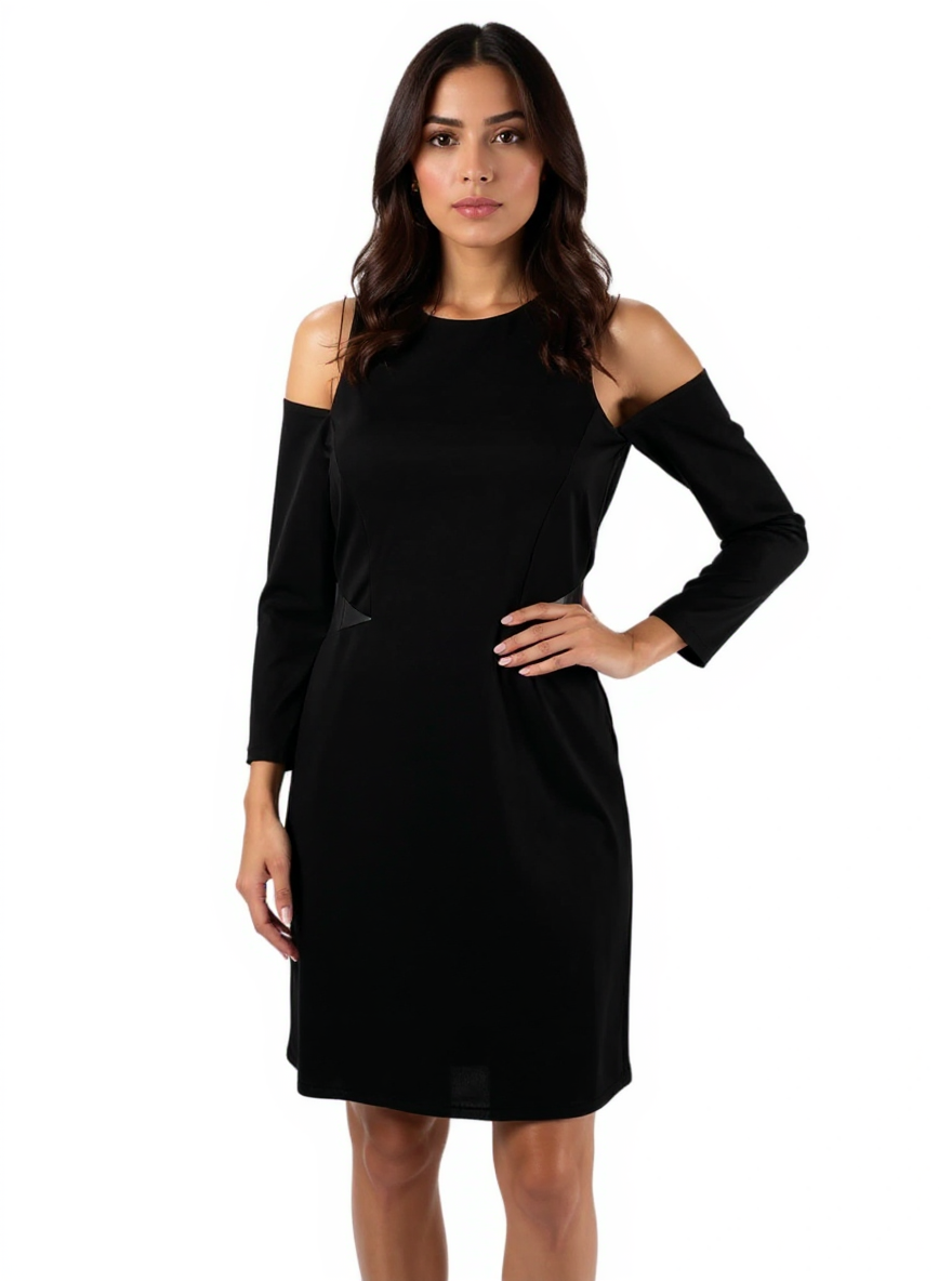 Bebe Black Solid Pre-Owned Ladies Dress - Size 6