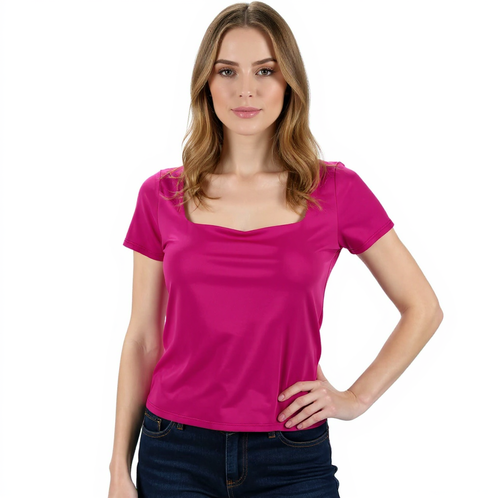 Live In The Moment Pink Solid Pre-Owned Ladies Top -  Size Large