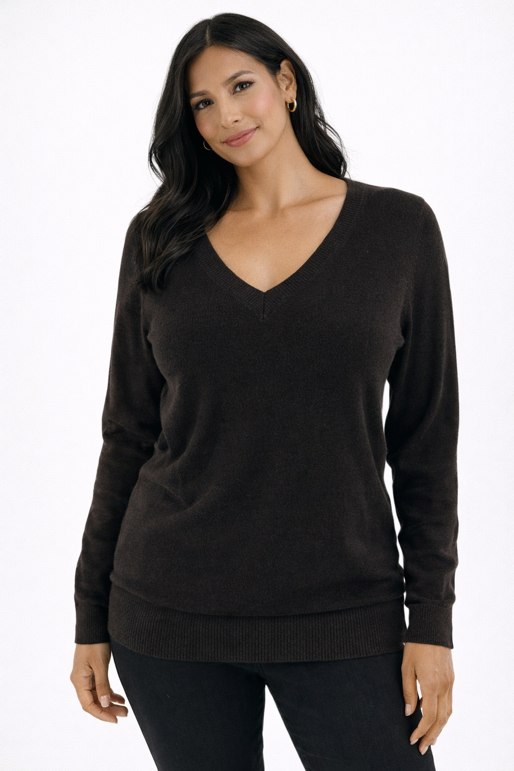 The Limited - Brown Solid Pre-Owned Ladies Casual Top - Size Medium