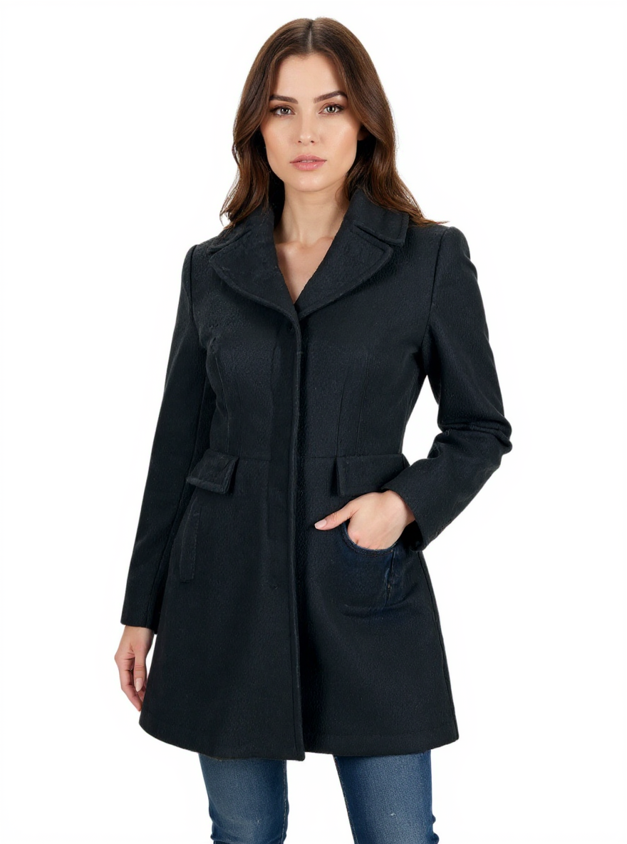 Banana Republic Black Textured Pre-Owned Ladies Coat - Size XS