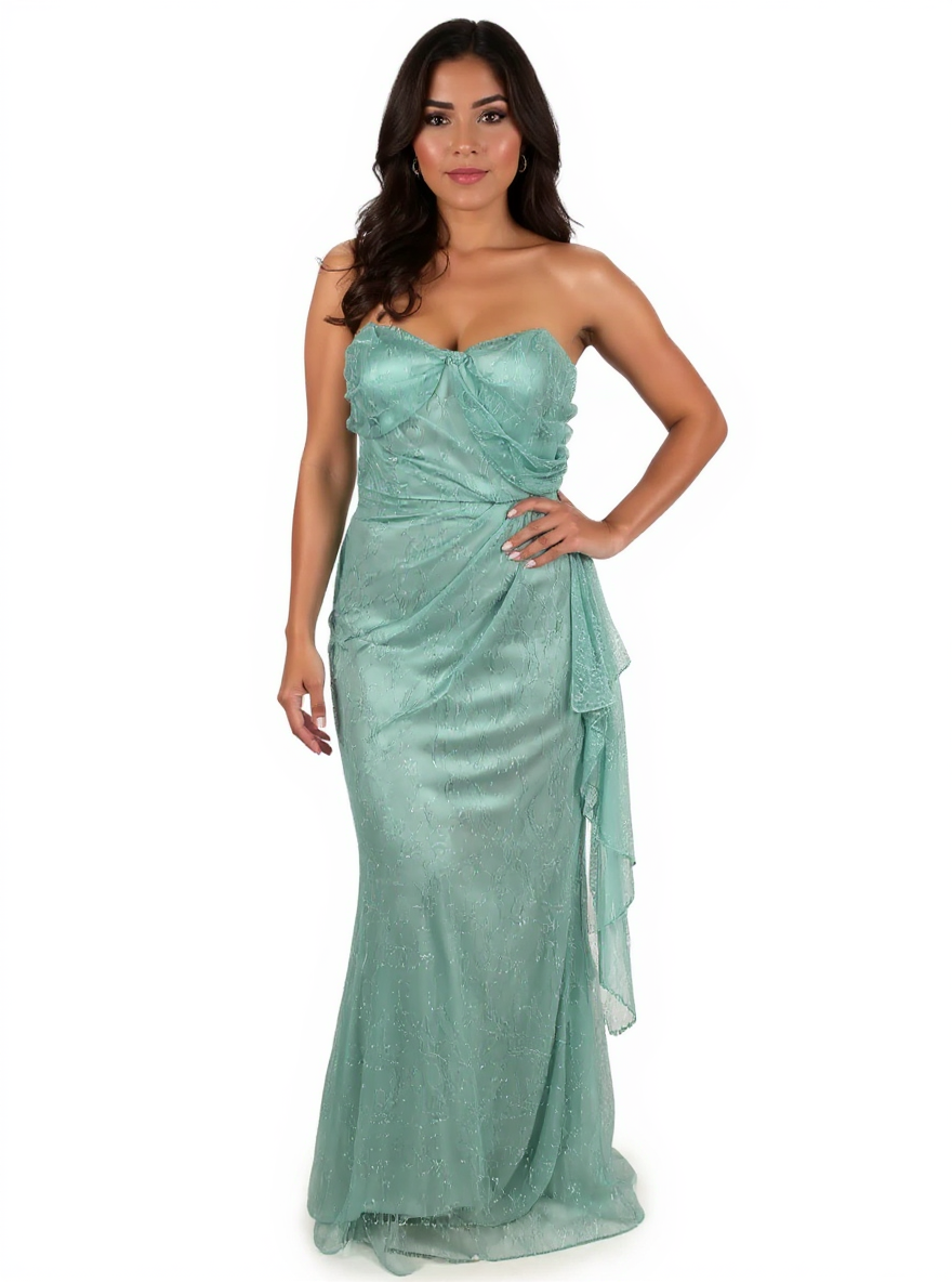 Michael Costello Aqua Lace Pre-Owned Ladies New With Tags Dress - Size Small
