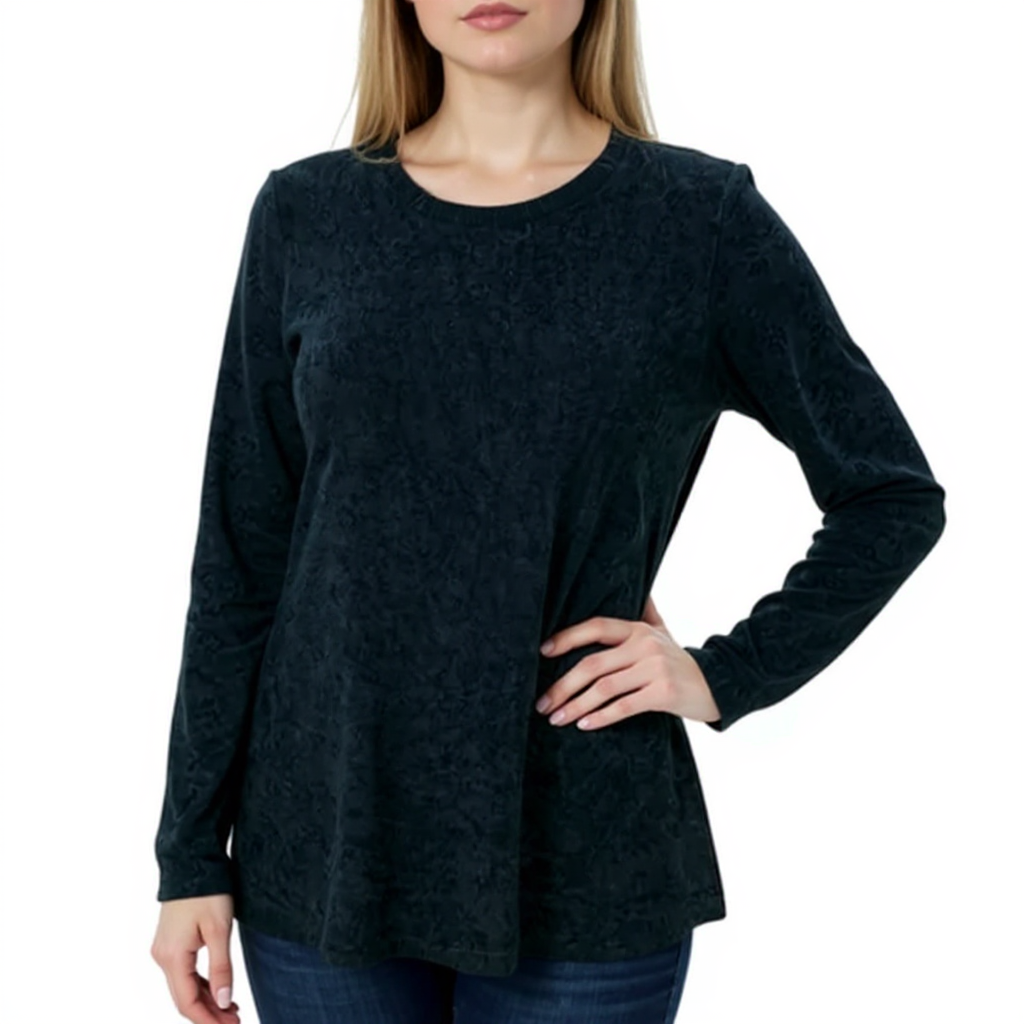 J Jill Black Solid Pre-Owned Ladies Top - Size XL