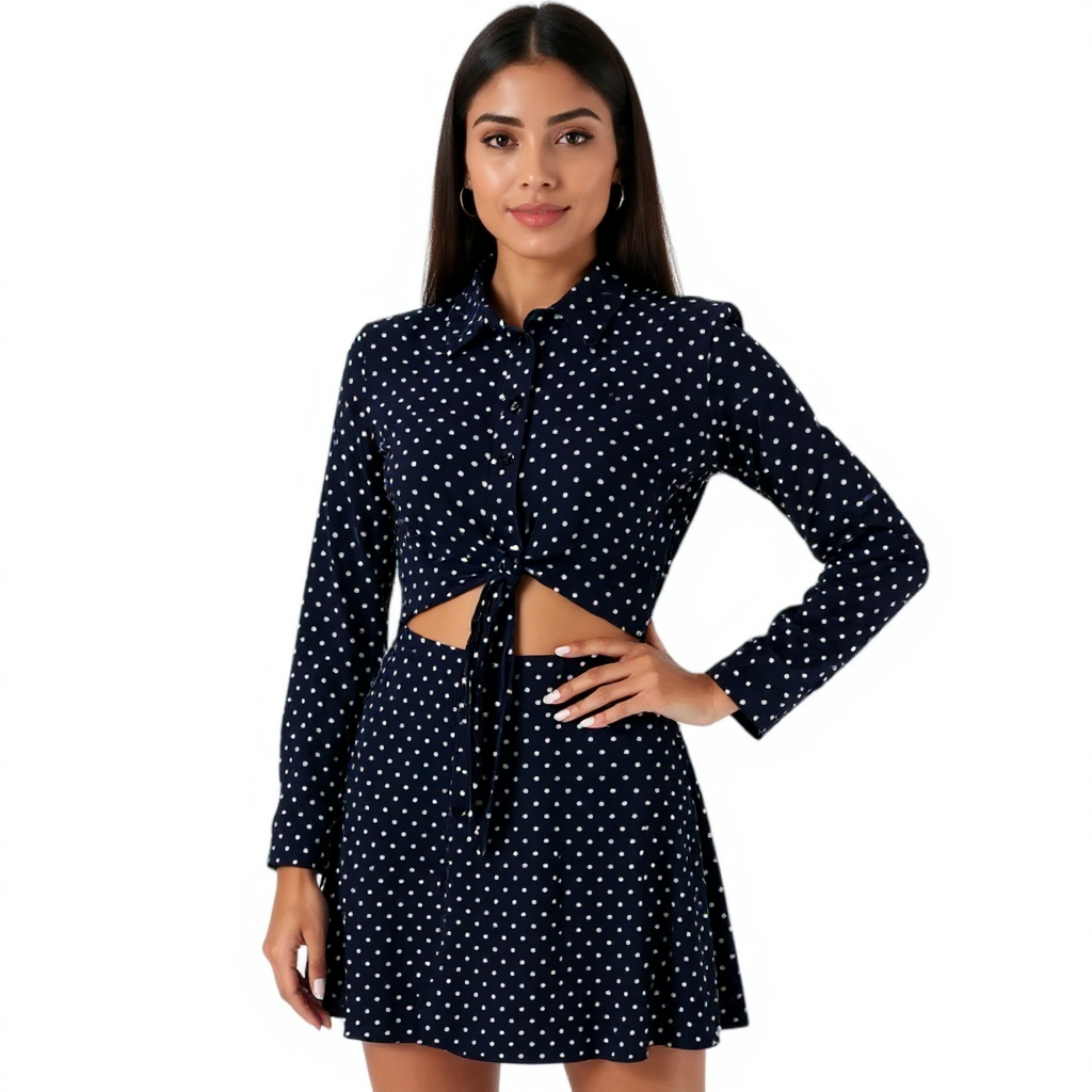 Asos Nayv/White Polka Dot Ladies Pre-Owned Dress - Size 2
