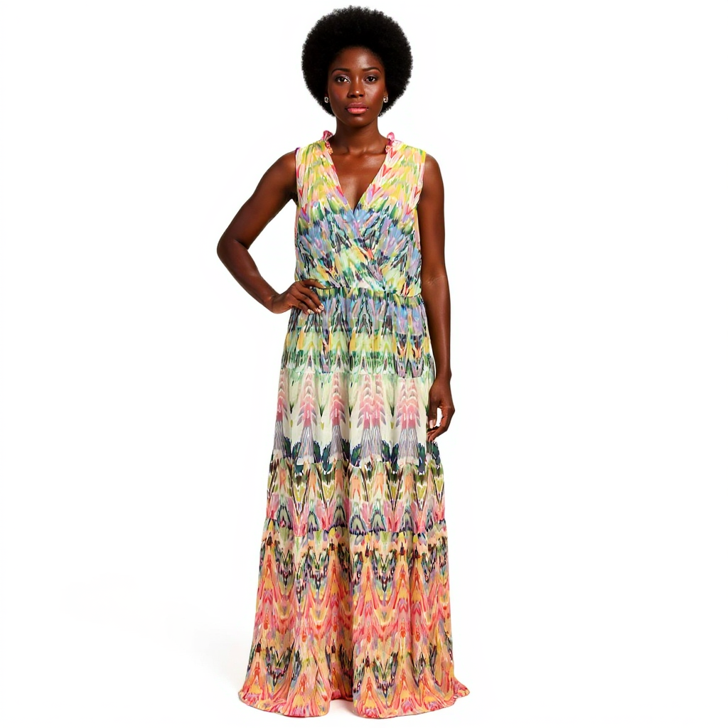 Danny & Nicole Multi-Print Pre-Owned New with Tags Ladies Dress - Size 10