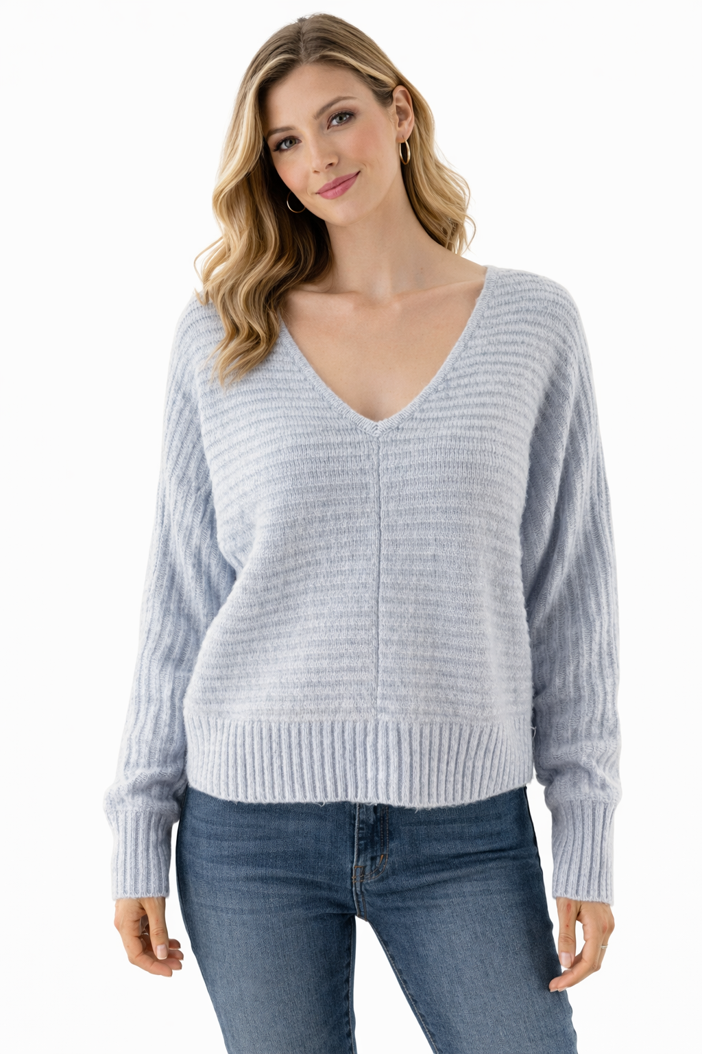 Sincerely Jules - Blue Solid Pre-Owned Ladies Casual Top - Size Medium