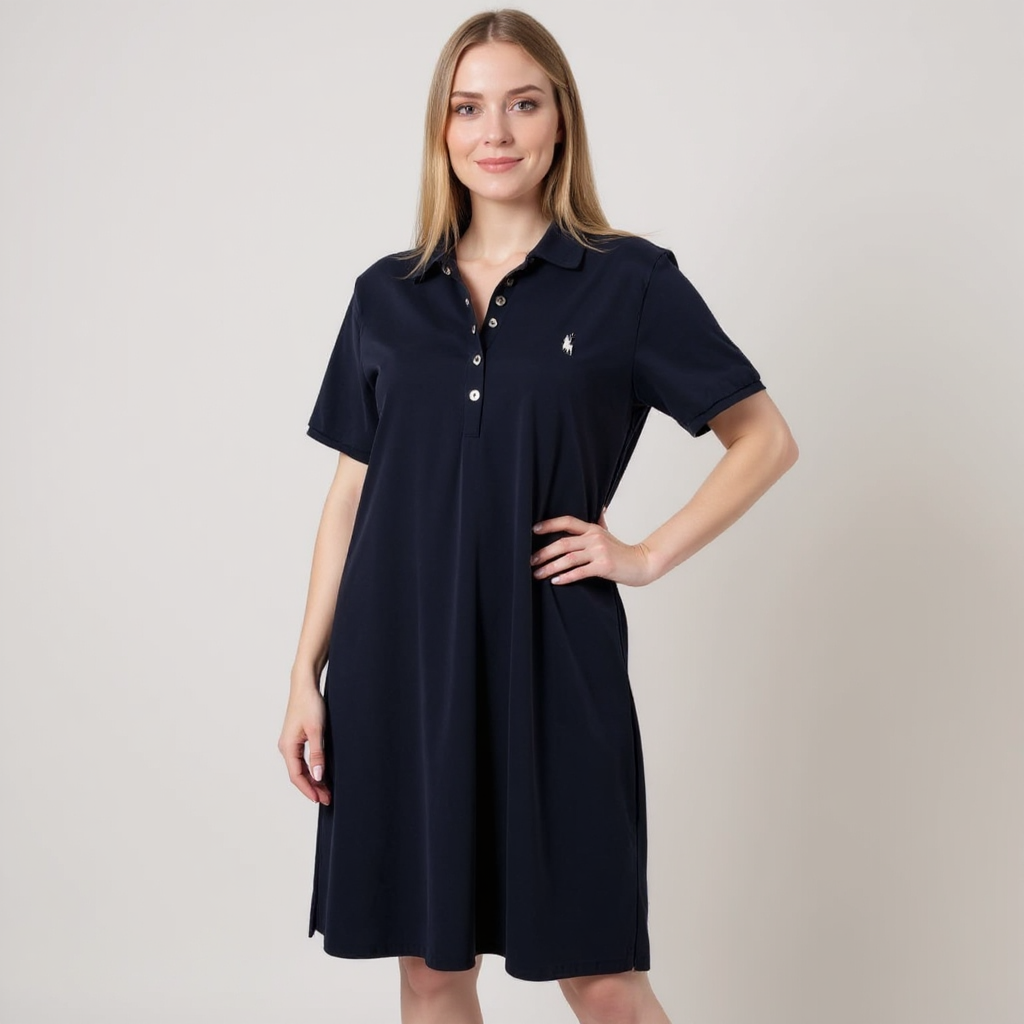 Ralph Lauren Sport Navy Ladies Pre-Owned Dress - Size XL
