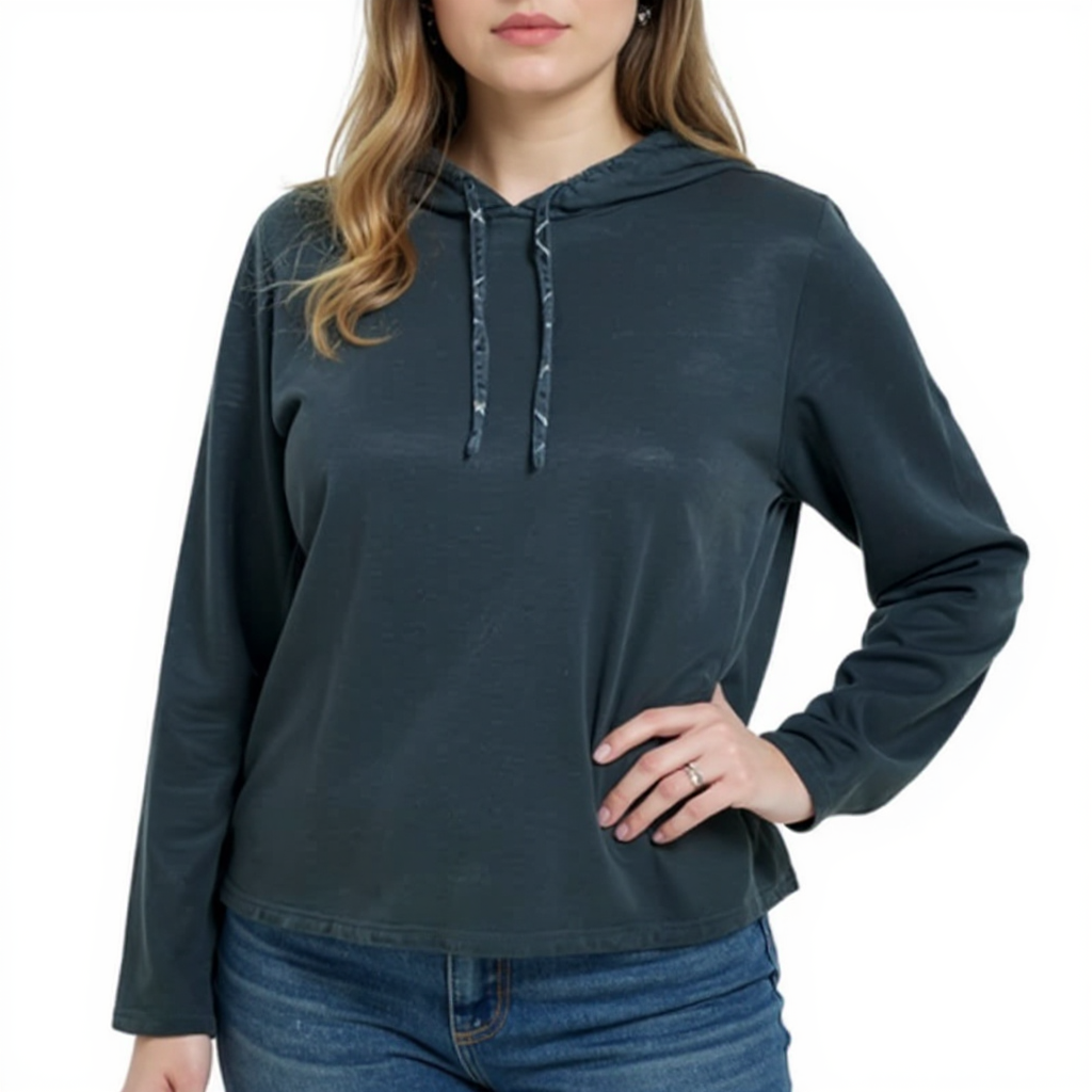 J Jill Black Pre-Owned Ladies Hoodie - Size XL