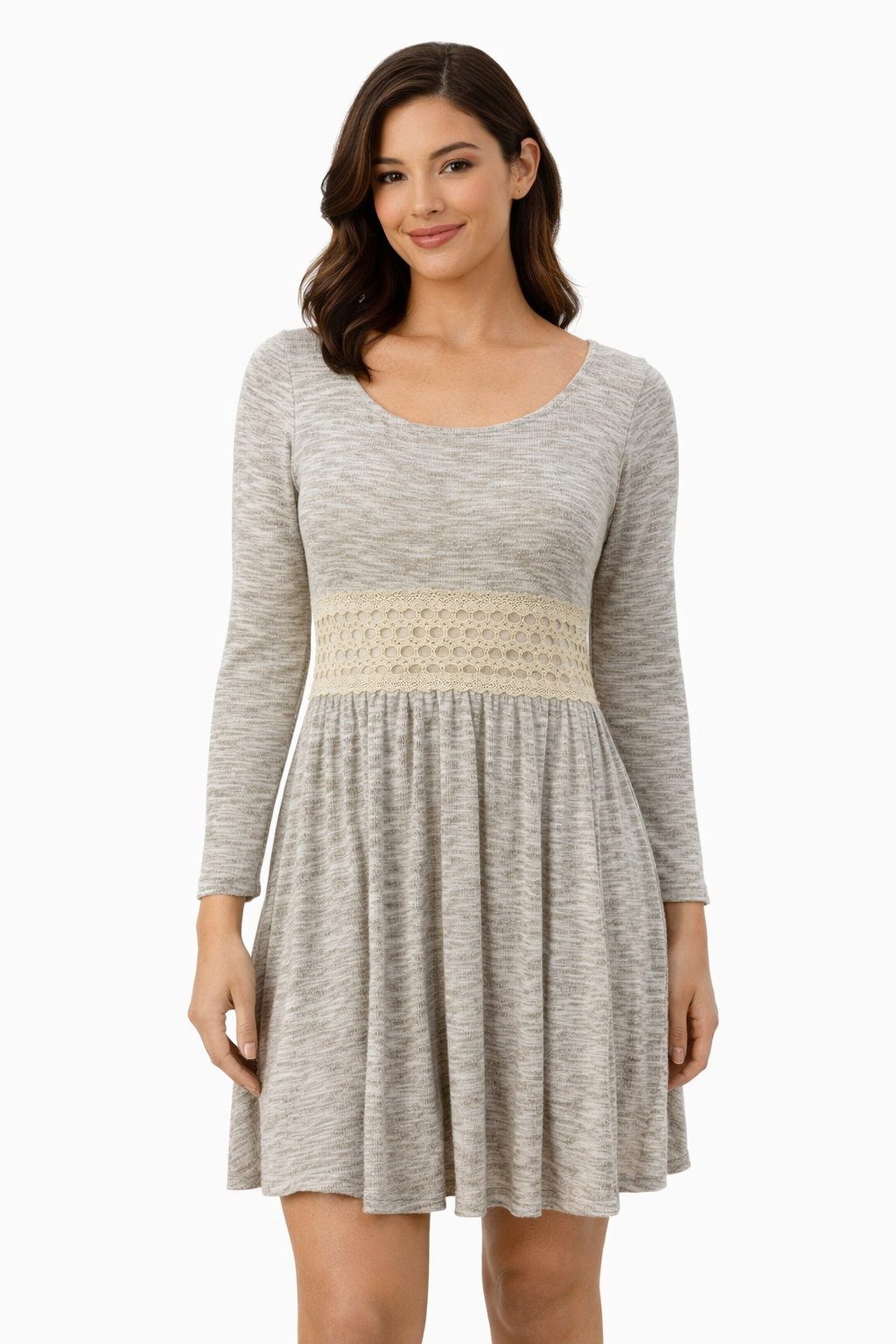 Altar'd State Cream/Tan Pre-Owned Ladies Dress - Size XS