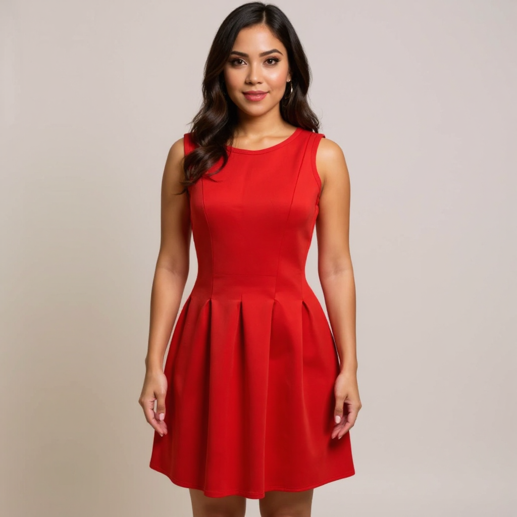 Ann Taylor Red Solid Pre-Owned Ladies Dress - Size 4