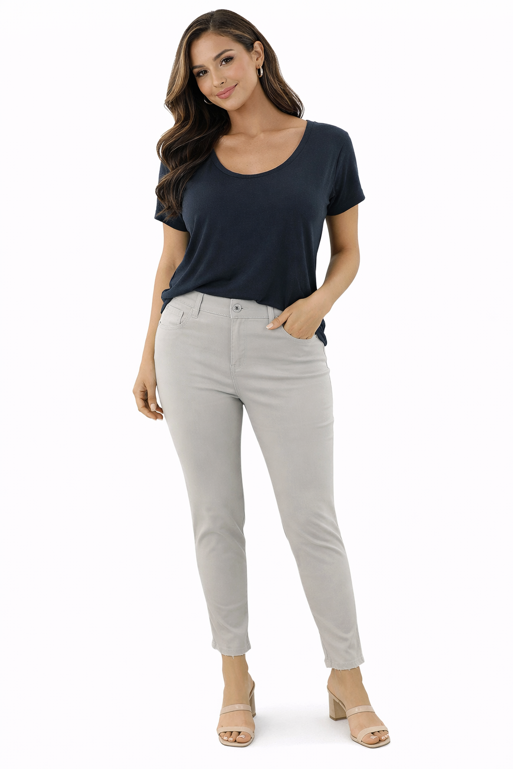 Curve - Khaki Solid Pre-Owned New With Tags Pants - Size 8