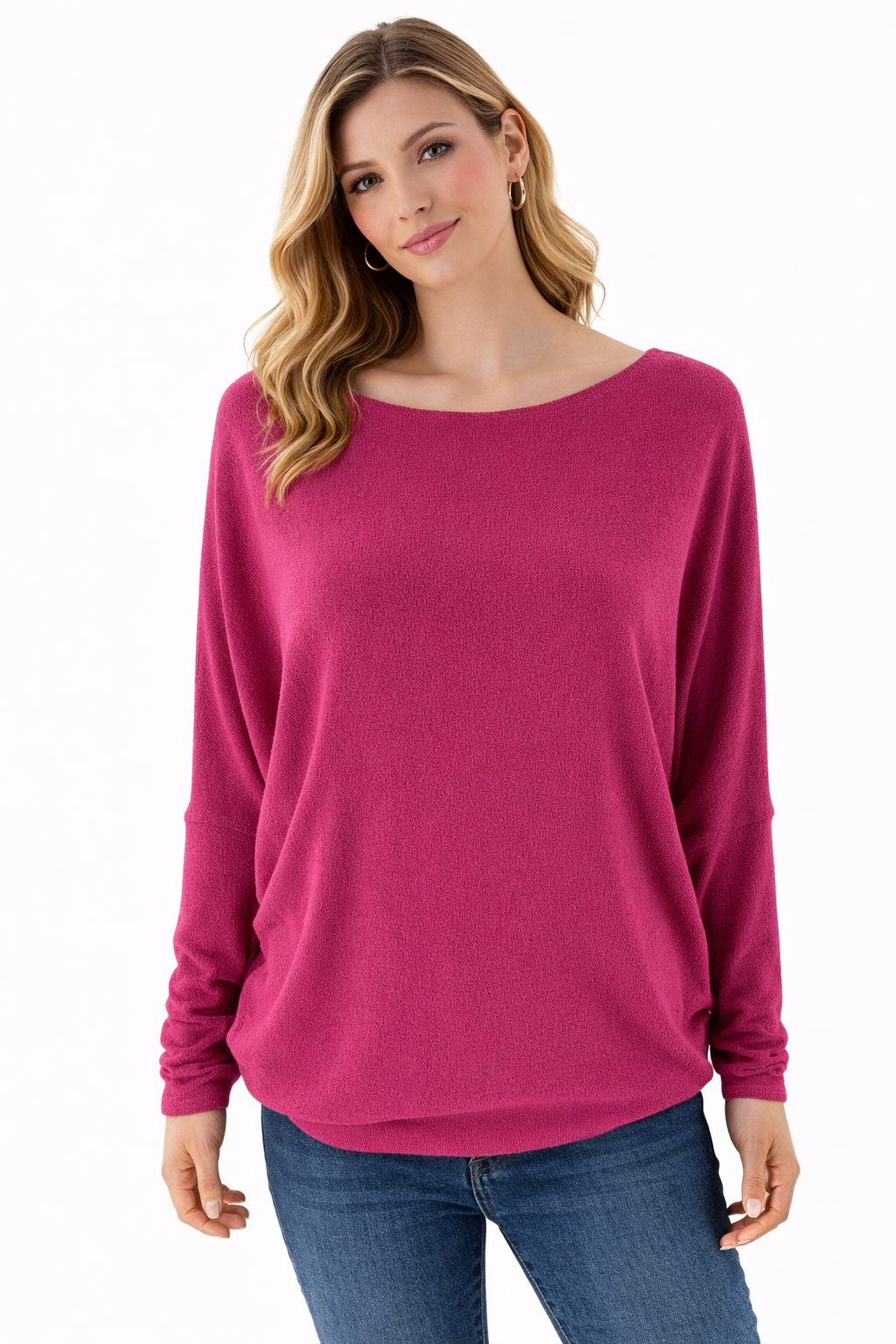 Olivia Grey -  Pink Solid Pre-Owned Ladies Casual Top - Size Medium