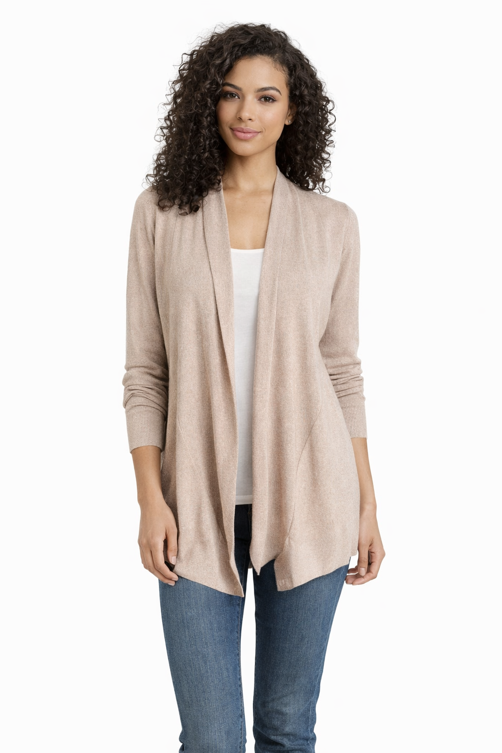 No Brand Taupe Solid Ladies Pre-Owned Shrug - Size XL